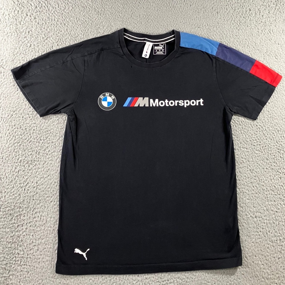 Puma BMW M Motorsport Graphic Tee Black Racing Stripe Blokecore Streetwear Men M